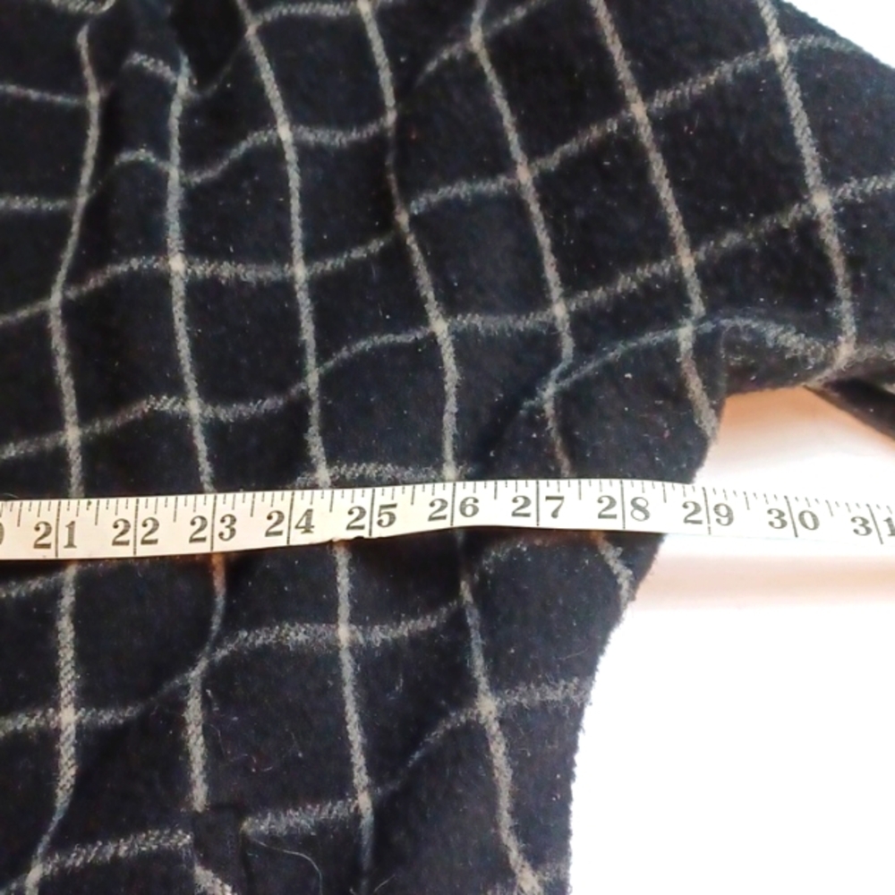 Portrait Union Made USA Rare Vintage  Black Checker %100 Wood Coat  XL - Picture 4 of 10